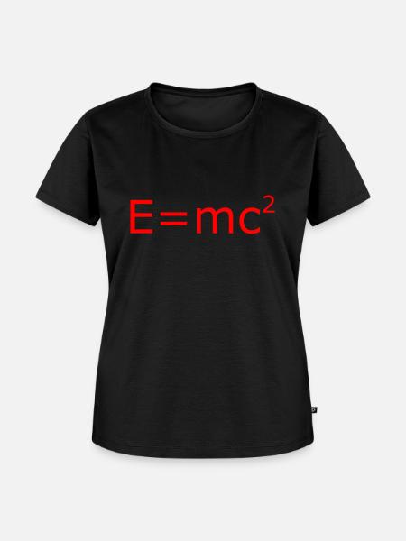 E=mc² Rot - Frauen Premium Bio T-Shirt - Schwarz