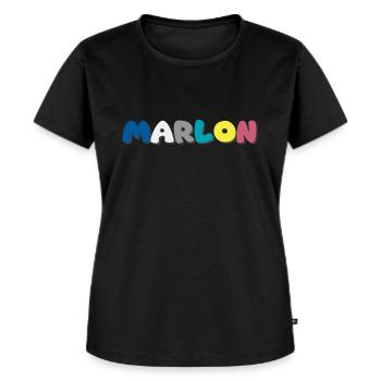 Name - Marlon - Women's Premium Organic T-shirt - black - Front - Selfina (174cm)