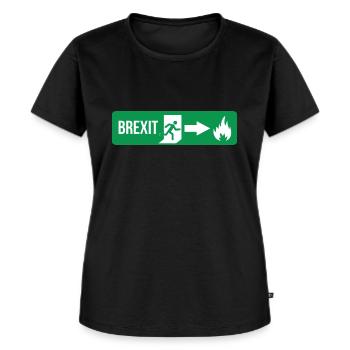 Feuer Brexit - Frauen Premium Bio T-Shirt - Schwarz - Vorne - Selfina (174cm)