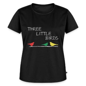 Three Little Birds Afrika Musik Reggae Rasta - Frauen Premium Bio T-Shirt - Schwarz - Vorne - Selfina (174cm)