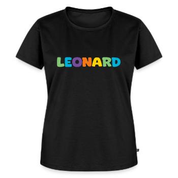 Nom - Leonard - T-shirt Premium bio Femme - noir - Devant - Selfina (174cm)