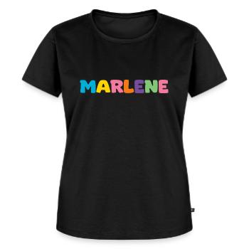 Name - Marlene - Women's Premium Organic T-shirt - black - Front - Selfina (174cm)
