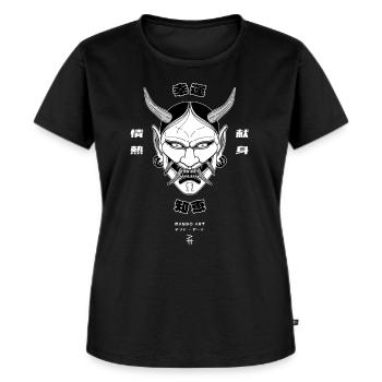 Hannya 般若 - T-shirt Premium bio Femme - noir - Devant - Selfina (174cm)