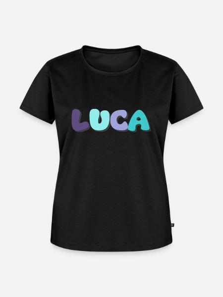 Name - Luca - Frauen Premium Bio T-Shirt - Schwarz