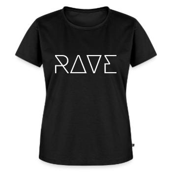 Rave music logo - Women's Premium Organic T-shirt - black - Front - Selfina (174cm)