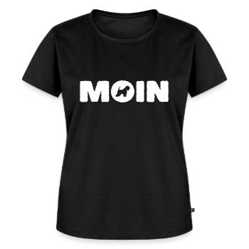 Moin - Irish Soft Coated Wheaten Terrier - Frauen Premium Bio T-Shirt - Schwarz - Vorne - Selfina (174cm)