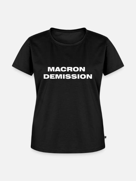 MACRON DEMISSION - Frauen Premium Bio T-Shirt - Schwarz