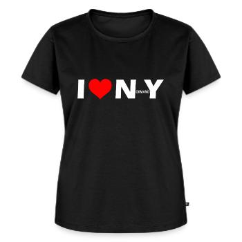 I Love Normandy - J’aime la Normandie - T-shirt Premium bio Femme - noir - Devant - Selfina (174cm)
