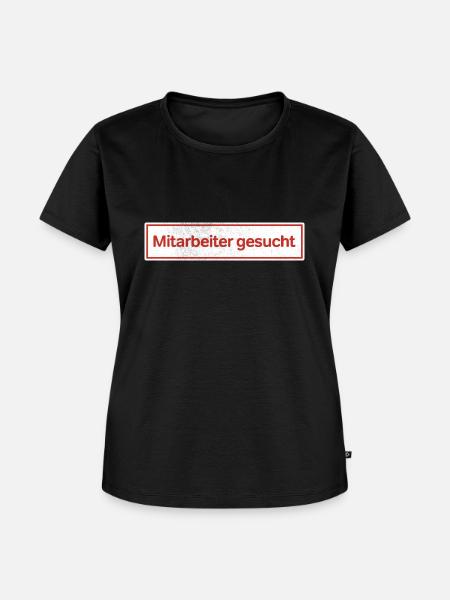 Mitarbeiter gesucht | Aufkleber - Frauen Premium Bio T-Shirt - Schwarz