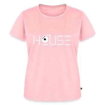 House Music logo - Women's Premium Organic T-shirt - rose - Front - AI Model Female 172 dark (172cm)