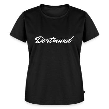 Dortmund - Frauen Premium Bio T-Shirt - Schwarz - Vorne - Selfina (174cm)