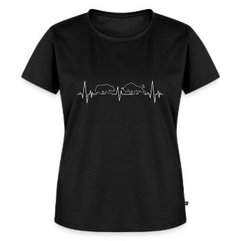Bulle und Bär - Frauen Premium Bio T-Shirt - Schwarz - Vorne - Selfina (174cm)