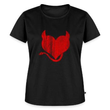 Teufel - Frauen Premium Bio T-Shirt - Schwarz - Vorne - Selfina (174cm)