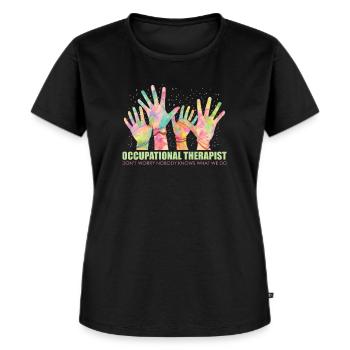 Ergotherapie Arbeit - Frauen Premium Bio T-Shirt - Schwarz - Vorne - Selfina (174cm)