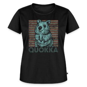 Quokka Australia - Women's Premium Organic T-shirt - black - Front - Selfina (174cm)