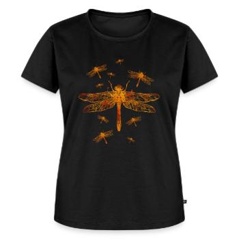 Libelle Natur - Frauen Premium Bio T-Shirt - Schwarz - Vorne - Selfina (174cm)
