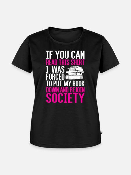 Bücher - Frauen Premium Bio T-Shirt - Schwarz