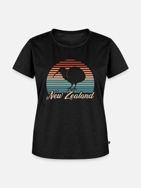 Neuseeland Neuseeländer Backpacker - Frauen Premium Bio T-Shirt - Schwarz