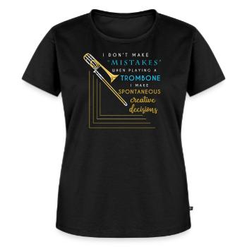 Posaune Musiker - Frauen Premium Bio T-Shirt - Schwarz - Vorne - Selfina (174cm)