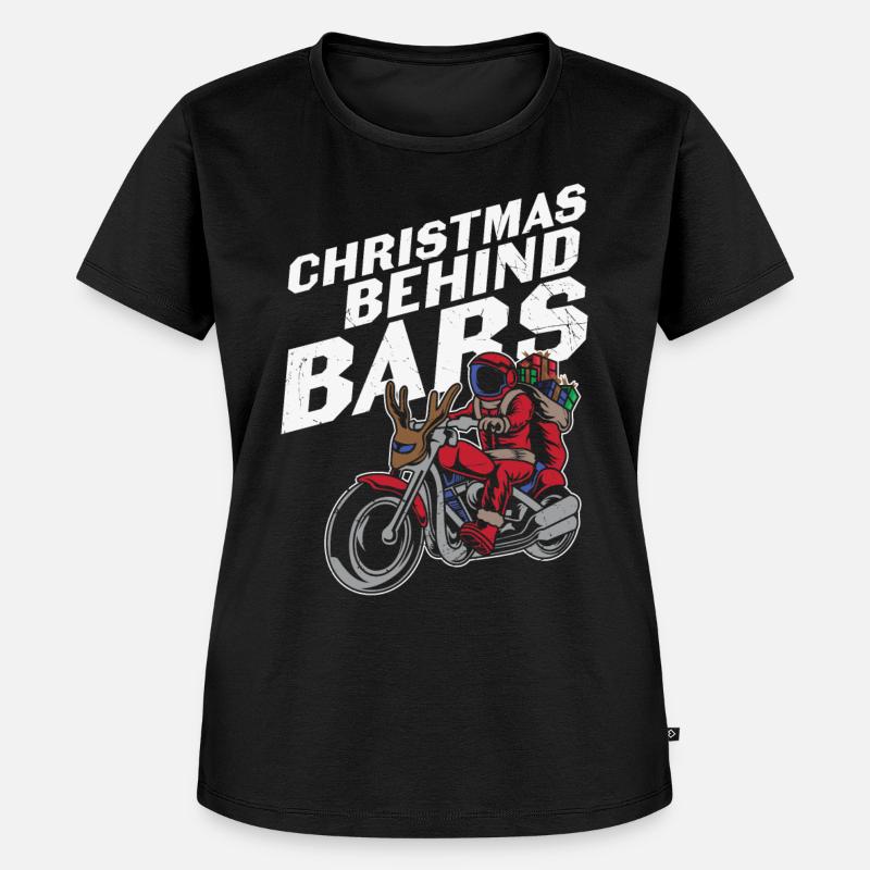 Pull Père Noël - Pull de Noël - T-shirt Premium bio Femme - noir