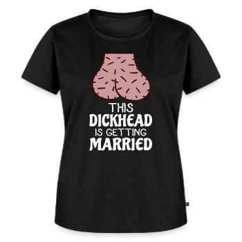 This Dickhead is getting Married - Women's Premium Organic T-shirt - black - Front - Selfina (174cm)