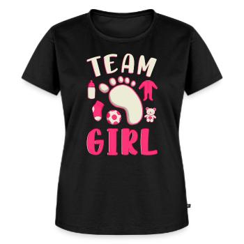 Team Girl Baby Shower - Maglietta ecologica premium da donna - nero - Fronte - Selfina (174cm)