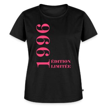 Edition limitée 1996 - T-shirt Premium bio Femme - noir - Devant - Selfina (174cm)