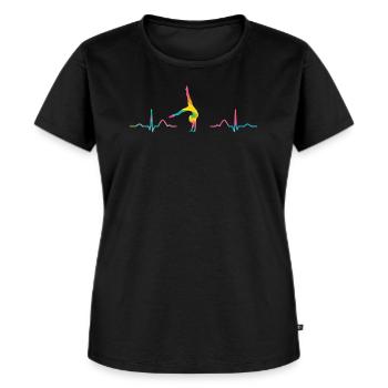 Gymnastik Ekg Boden Rhythmische Gymnastik - Frauen Premium Bio T-Shirt - Schwarz - Vorne - Selfina (174cm)