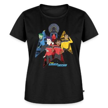 Star Trek Lower Decks Crew - Frauen Premium Bio T-Shirt - Schwarz - Vorne - Selfina (174cm)