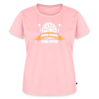 Dartsportler Suche Gegner Keine Opfer Geschenk - Frauen Premium Bio T-Shirt - Rosa - Vorne - AI Model Female 172 dark (172cm)