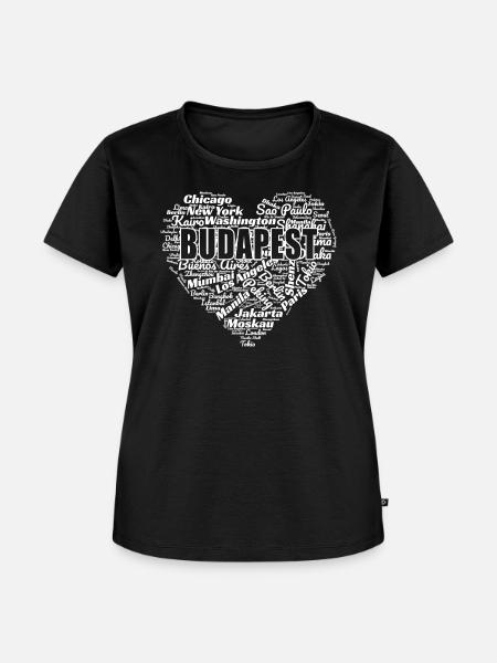 BUDAPEST - Frauen Premium Bio T-Shirt - Schwarz