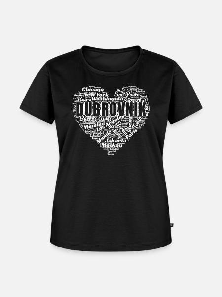 DUBROVNIK - Frauen Premium Bio T-Shirt - Schwarz