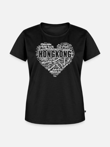 HONGKONG - Frauen Premium Bio T-Shirt - Schwarz