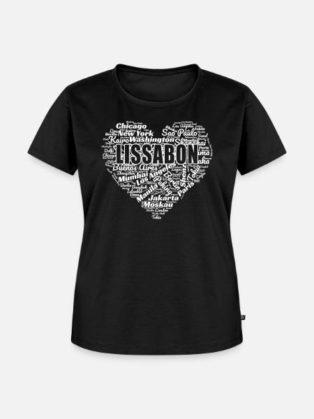 LISSABON - Frauen Premium Bio T-Shirt - Schwarz