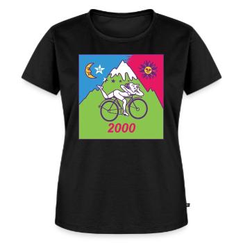 Albert Hofmann LSD 2000 - Frauen Premium Bio T-Shirt - Schwarz - Vorne - Selfina (174cm)