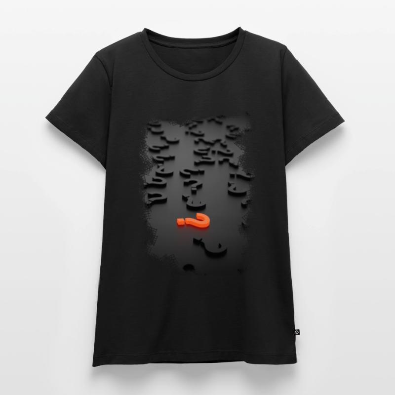 Effet de point d'interrogation de conception 3D T-shirt Premium bio Femme