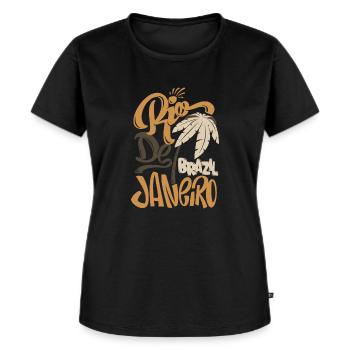 Rio de Janeiro Brésil - T-shirt Premium bio Femme - noir - Devant - Selfina (174cm)