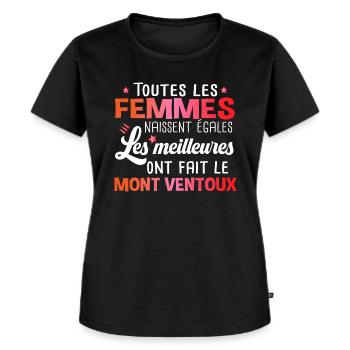 Mont Ventoux Cycliste Montagne Randonnée Alpes - T-shirt Premium bio Femme - noir - Devant - Selfina (174cm)