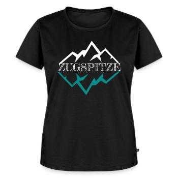 Zugspitze - Frauen Premium Bio T-Shirt - Schwarz - Vorne - Selfina (174cm)