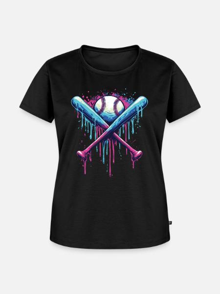 Baseball - Frauen Premium Bio T-Shirt - Schwarz