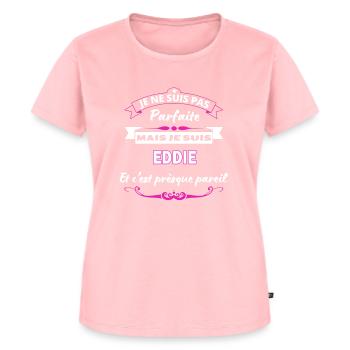 je ne suis pas Parfaite Eddie - T-shirt Premium bio Femme - rose - Devant - AI Model Female 172 dark (172cm)