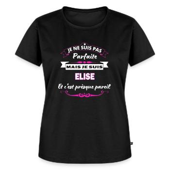 je ne suis pas Parfaite Elise - T-shirt Premium bio Femme - noir - Devant - Selfina (174cm)
