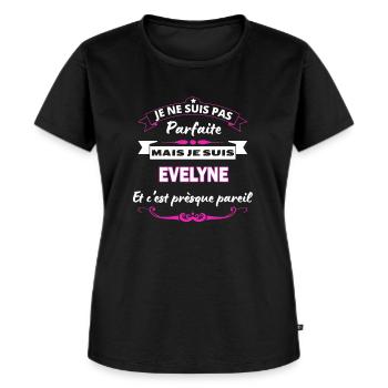 je ne suis pas Parfaite Evelyne - T-shirt Premium bio Femme - noir - Devant - Selfina (174cm)