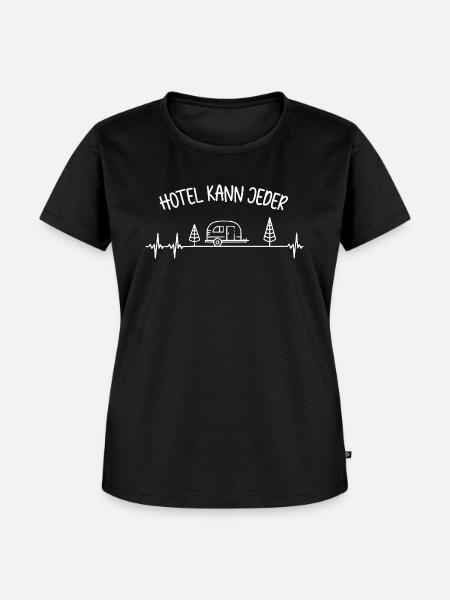 HOTEL KANN JEDER - Camping - Wohnwagen - Frauen Premium Bio T-Shirt - Schwarz