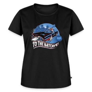 DC Comics Batman Robin Batcave Look Usé - T-shirt Premium bio Femme - noir - Devant - Selfina (174cm)