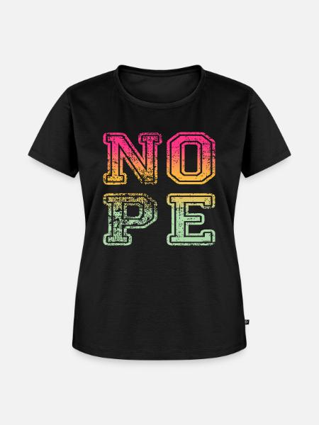 NOPE - sei kein ja-Sager! - Frauen Premium Bio T-Shirt - Schwarz