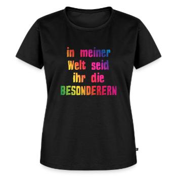 Autismus - Frauen Premium Bio T-Shirt - Schwarz - Vorne - Selfina (174cm)