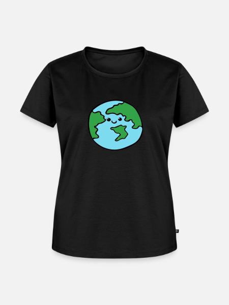 Welt - Frauen Premium Bio T-Shirt - Schwarz