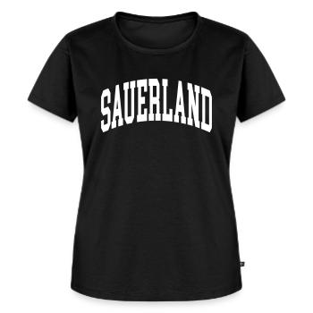 Sauerland - Frauen Premium Bio T-Shirt - Schwarz - Vorne - Selfina (174cm)