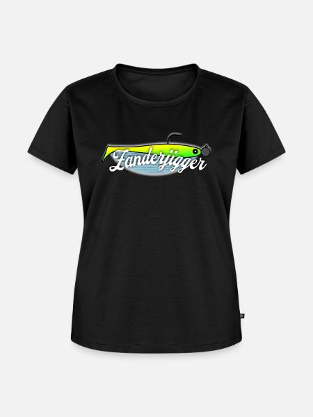 Zanderjigger - Frauen Premium Bio T-Shirt - Schwarz